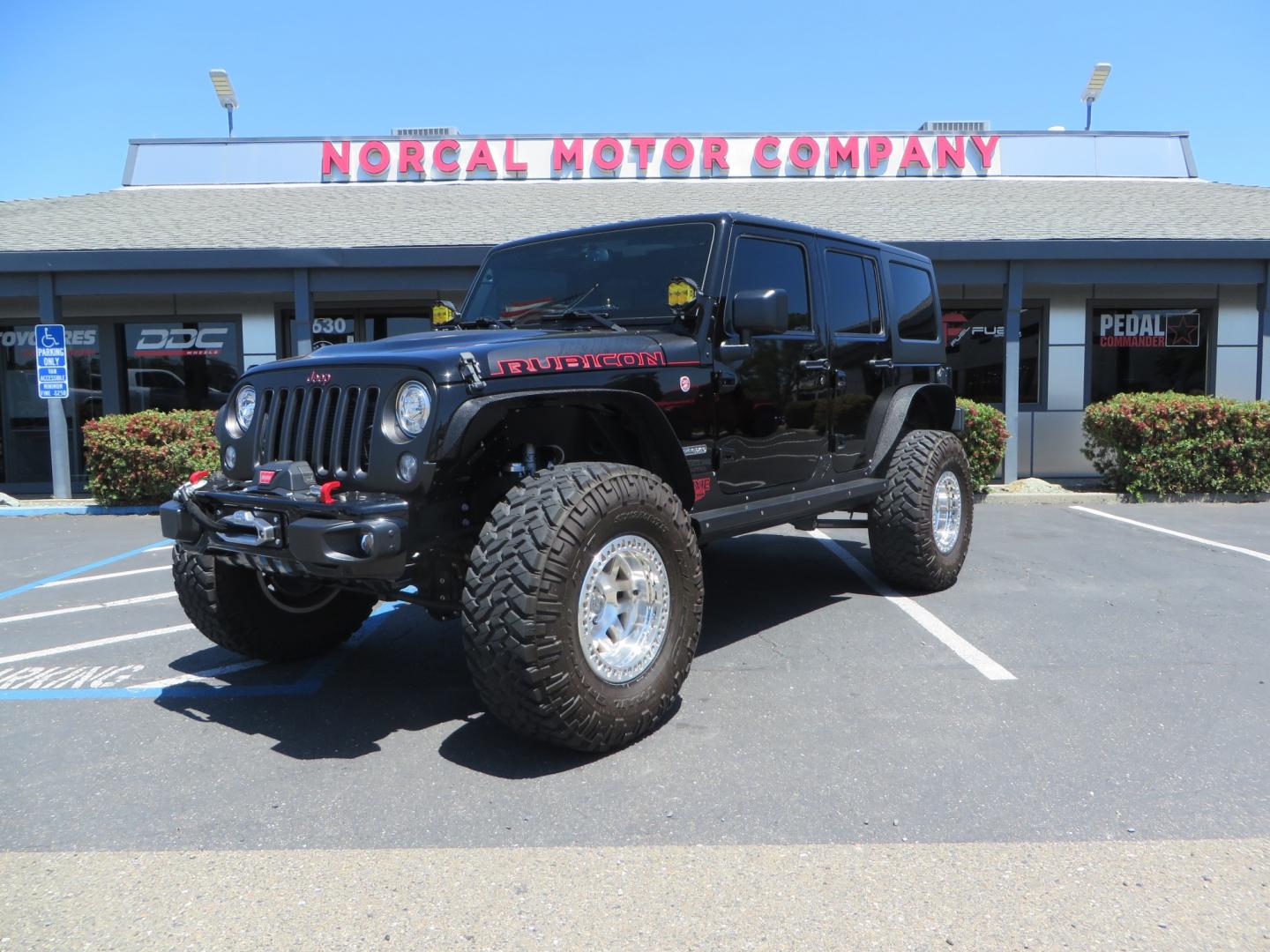 2017 BLACK /BLACK Jeep Wrangler Unlimited Rubicon 4WD (1C4BJWFG5HL) with an 392 Hemi Swapped engine, located at 2630 Grass Valley Highway, Auburn, CA, 95603, (530) 508-5100, 38.937893, -121.095482 - !!!!!!!!!!! NOT FOR SALE IN CA !!!!!!!!!!!!!! 392 Hemi swapped JK with a ton of extras...... Teraflex Long arm suspension system, Fox 2.0 remote reservoir shocks, Fox ATS steering stabilizer, Teraflex bump stops, Limit straps, Adams front and rear drivelines, Teraflex exhuast spacer, Dakota Custo - Photo#0